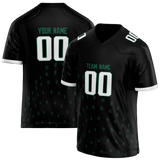 Custom Team Design Black & Kelly Green Colors Design Sports Football Jersey