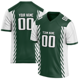 Custom Team Design Kelly Green & White Colors Design Sports Football Jersey