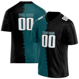 Custom Team Design White & Dark Aqua Colors Design Sports Football Jersey FT00PE040216