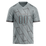 Custom Team Design Silver & Gray Colors Design Sports Football Jersey FT00PE050403