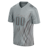 Custom Team Design Silver & Gray Colors Design Sports Football Jersey FT00PE050403