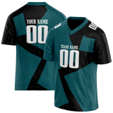 Custom Team Design Dark Aqua & Black Colors Design Sports Football Jersey FT00PE061601