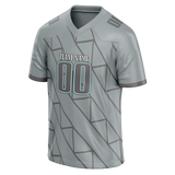 Custom Team Design Silver & Gray Colors Design Sports Football Jersey FT00PE080403