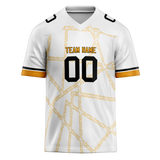 Custom Team Design White & Yellow Colors Design Sports Football Jersey FT00PS030212