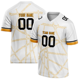 Custom Team Design White & Yellow Colors Design Sports Football Jersey FT00PS030212