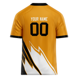 Custom Team Design Gold & White Colors Design Sports Football Jersey FT00PS061302