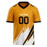 Custom Team Design Gold & White Colors Design Sports Football Jersey FT00PS061302