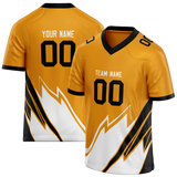 Custom Team Design Gold & White Colors Design Sports Football Jersey