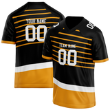 Custom Team Design Black & Gold Colors Design Sports Football Jersey