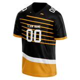 Custom Team Design Black & Gold Colors Design Sports Football Jersey FT00PS090113