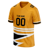 Custom Team Design Gold & White Colors Design Sports Football Jersey FT00PS101302