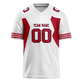 Custom Team Design White & Red Colors Design Sports Football Jersey FT00SF4020209