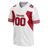 Custom Team Design White & Red Colors Design Sports Football Jersey FT00SF4020209