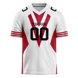 Custom Team Design White & Red Colors Design Sports Football Jersey FT00SF4030209