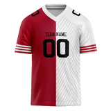 Custom Team Design White & Red Colors Design Sports Football Jersey FT00SF4050209