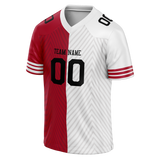 Custom Team Design White & Red Colors Design Sports Football Jersey FT00SF4050209