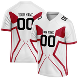 Custom Team Design White & Red Colors Design Sports Football Jersey