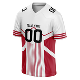 Custom Team Design White & Red Colors Design Sports Football Jersey FT00SF4090209