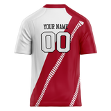 Custom Team Design Red & White Colors Design Sports Football Jersey FT00SF4100902