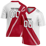 Custom Team Design Red & White Colors Design Sports Football Jersey