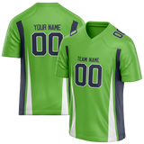 Custom Team Design Green & Navy Blue Colors Design Sports Football Jersey FT00SS031418