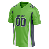 Custom Team Design Green & Navy Blue Colors Design Sports Football Jersey FT00SS031418