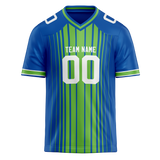 Custom Team Design Blue & Green Colors Design Sports Football Jersey FT00SS052014