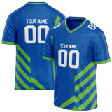 Custom Team Design Blue & Green Colors Design Sports Football Jersey