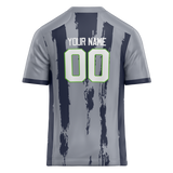 Custom Team Design Silver & Navy Blue Colors Design Sports Football Jersey FT00SS100418