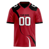 Custom Team Design Red & Black Colors Design Sports Football Jersey FT00TBB020901