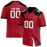 Custom Team Design Red & Black Colors Design Sports Football Jersey