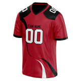 Custom Team Design Red & Black Colors Design Sports Football Jersey FT00TBB020901