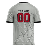 Custom Team Design Silver & Gray Colors Design Sports Football Jersey FT00TBB080403