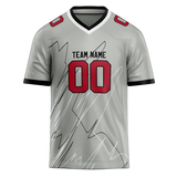 Custom Team Design Silver & Gray Colors Design Sports Football Jersey FT00TBB080403