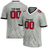 Custom Team Design Silver & Gray Colors Design Sports Football Jersey FT00TBB080403