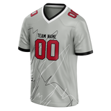 Custom Team Design Silver & Gray Colors Design Sports Football Jersey FT00TBB080403