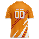 Custom Team Design Light Orange & White Colors Design Sports Football Jersey FT00TBB091102