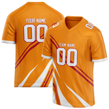 Custom Team Design Light Orange & White Colors Design Sports Football Jersey