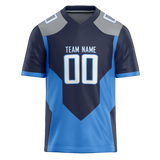 Custom Team Design Navy Blue & Blue Colors Design Sports Football Jersey FT00TT011820