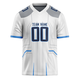 Custom Team Design White & Gray Colors Design Sports Football Jersey FT00TT020203