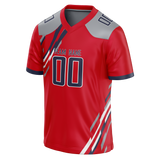 Custom Team Design Red & Gray Colors Design Sports Football Jersey FT00TT040903