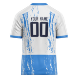 Custom Team Design White & Blue Colors Design Sports Football Jersey FT00TT060220