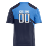 Custom Team Design Navy Blue & Blue Colors Design Sports Football Jersey FT00TT081820