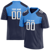 Custom Team Design Navy Blue & Blue Colors Design Sports Football Jersey FT00TT081820