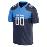 Custom Team Design Navy Blue & Blue Colors Design Sports Football Jersey FT00TT081820