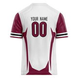 Custom Team Design White & Maroon Colors Design Sports Football Jersey FT00WC050208