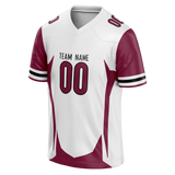 Custom Team Design White & Maroon Colors Design Sports Football Jersey FT00WC050208