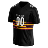 Custom Team Design Black & Light Orange Colors Design Sports Football Jersey FT00WC080111