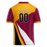 Custom Team Design Light Orange & Maroon Colors Design Sports Football Jersey FT00WC091108