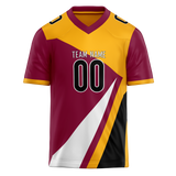 Custom Team Design Light Orange & Maroon Colors Design Sports Football Jersey FT00WC091108